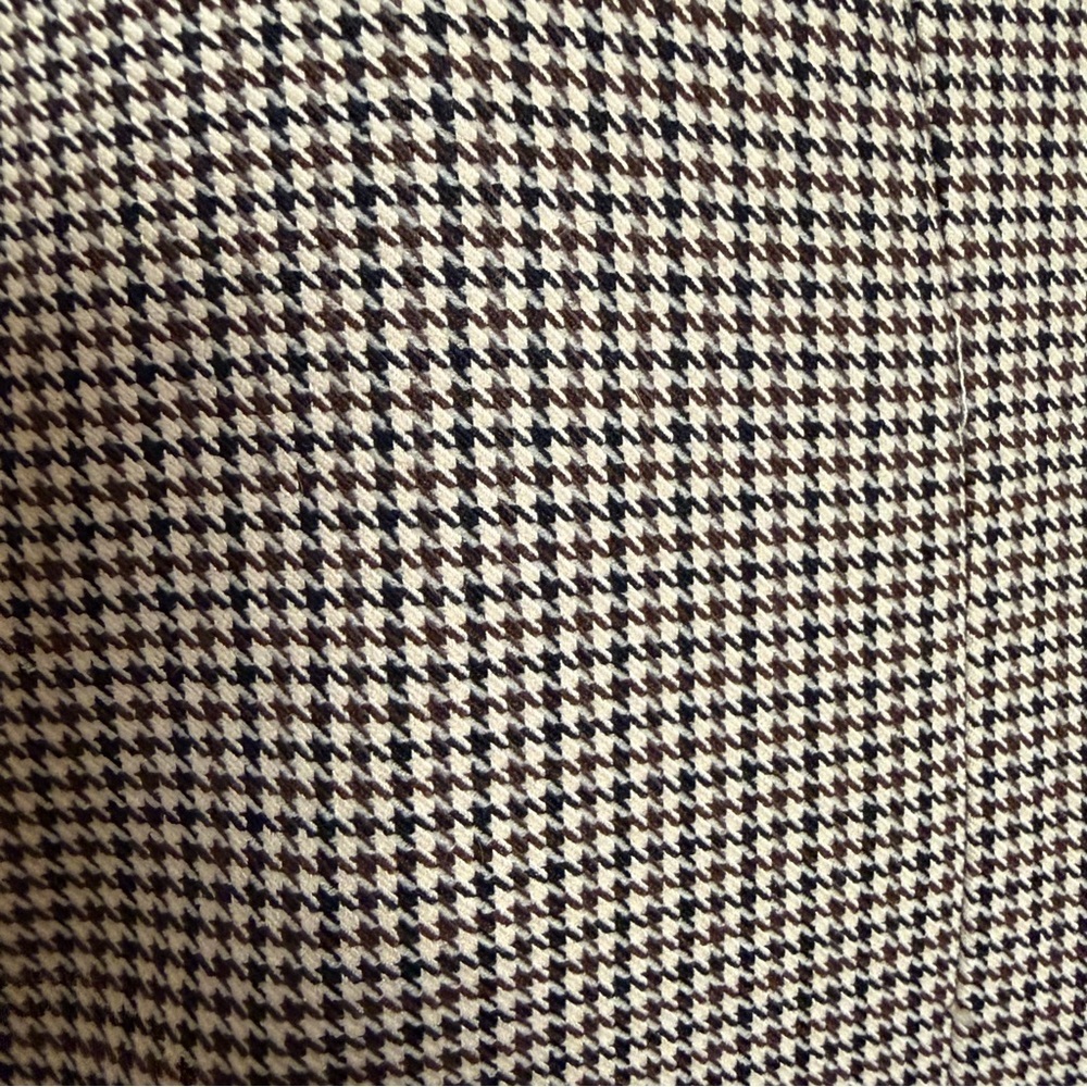 Cleo brown houndstooth Check Blazer Jacket Office Work Wear Size XXL stretch - Picture 7 of 11